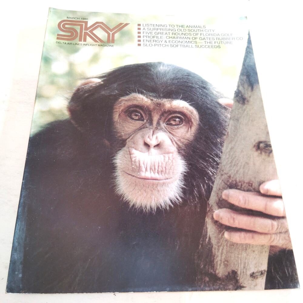 Vintage Delta SKY In-Flight Magazine March 1980 -Vicksburg, Listening to Animals